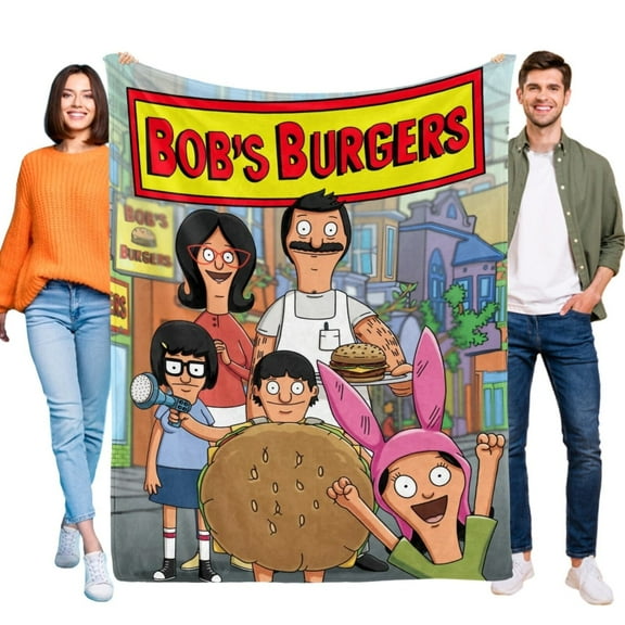Bobs Burgers Blanket Flannel Throw for Bed Sofa Couch Birthday Gift for Kids