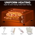 thumbnail image 3 of Ourlova Heavy Duty 12 Inch Commercial Pizza Oven With Visual Window 1100w Stainless Steel Chamber Timer Countertop Electric Baking System For Fast Food Catering Mall Kiosk And Home Use, 3 of 6