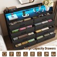 thumbnail image 4 of 8 Drawer Dresser for Bedroom, 55" Long Wood dresser with Power Outlet, LED Light and Deep Big Drawers, Modern Minimalist Black Dresser Wide Chest of Drawers for Bedroom, Living Room, 4 of 10