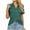 Army Green, variant on Women's Short Sleeve Polo Shirts Summer Collared Top Casual V Neck Loose Fit T Shirt