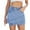 Light Blue, variant on APEXFWDT Denim Skirt Women Casual Asymmetrical Wrap Denim Jean Skort Jean Skirt Trendy Stretchy Short Skirt with Pockets,L,Black