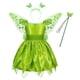 thumbnail image 3 of Baby Girls Tinker Bell Costume Kids Green Fairy Princess Fancy Tinkerbell Dress Birthday Party Halloween Cosplay Elf Outfits, 3 of 4