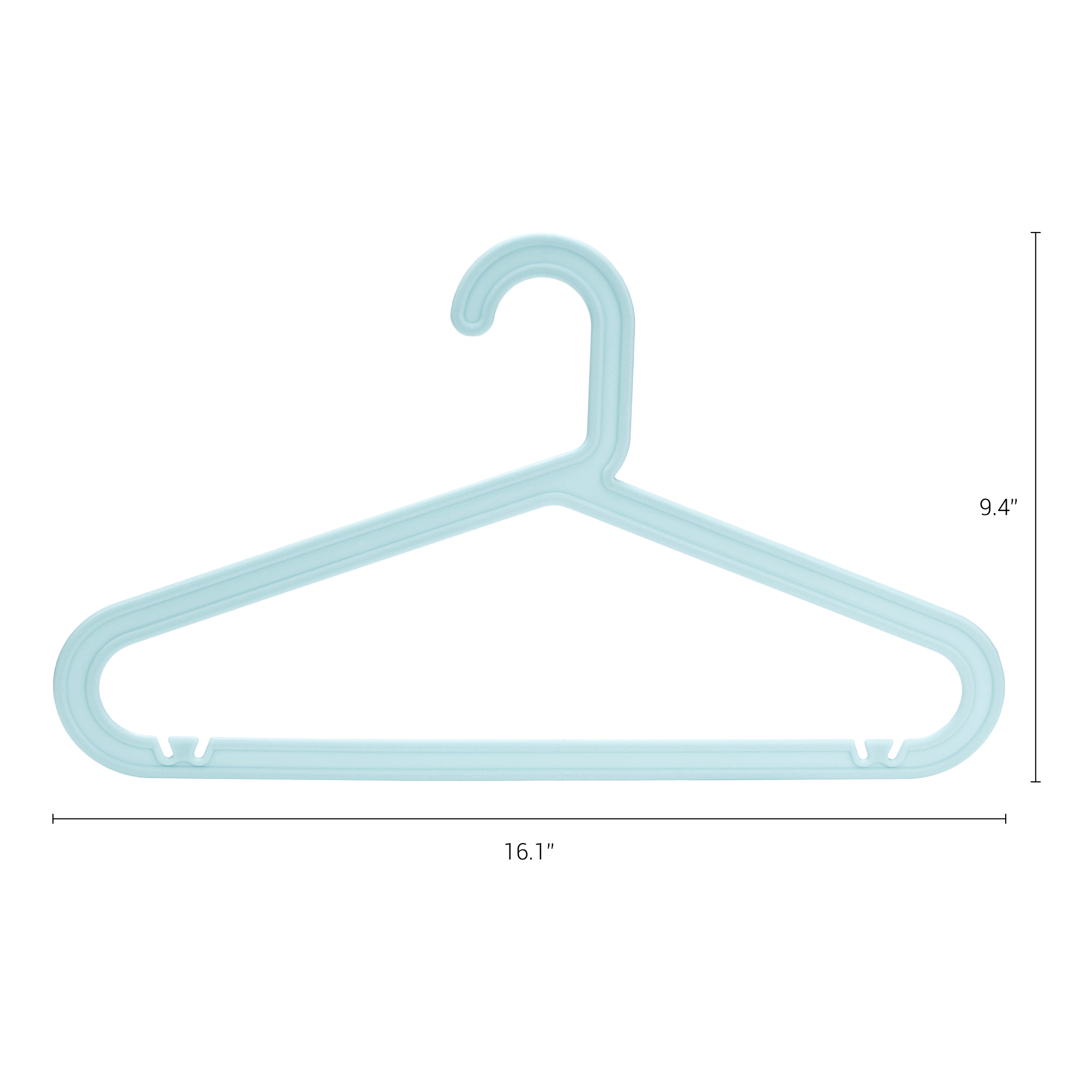 Unique Bargains Plastic Pants Hangers Durable Space Saving Clothes Hangers 10 Pcs Blue