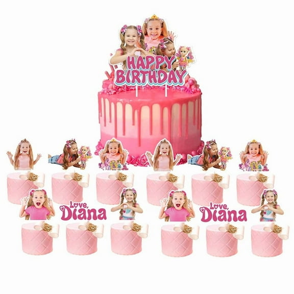 Love Diana Cake Topper CupcakeS Set Birthday Party Supplies Decoration Decor Kit