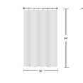 Yisure Weighted Extra Half Size Shower Curtain Narrow Frost PEVA