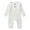 White, variant on Mikilon Newborn Baby Spring and Autumn Clothes Comfortable Solid Color Round-neck Rompers Infant Clothes for Baby Girl 0-3 Months White on Sale