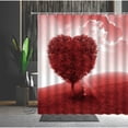 thumbnail image 3 of Shower Curtain Valentine's Day Gift Romantic Heart-Shaped Pattern Tree Flower Sea Bathtub r Multi Size Cloth Curtains, 3 of 6