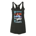 thumbnail image 2 of Wild Bobby Mustang Ford Classics Cars and Trucks Women Tri-Blend Racerback Tank Top, Vintage Black, Small, 2 of 6