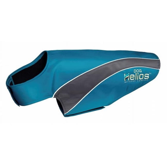 Pet Life Helios Octane Softshell Neoprene Satin Reflective Dog Jacket with Blackshark technology- Blue - Large