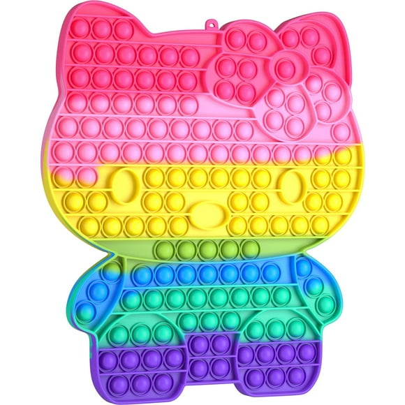 Big Jumbo Pop Its It Fidget , Giant Mega Push Bubble Popit Poppet Popper Figet , Large Huge Rainbow Poppit Pop-It Popet Game Sensory Figette For Kids Adult (Butterfly)
