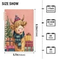 thumbnail image 2 of A5 Spiral Notebook 60 Sheets Diary Removable & Adjustable Wire Binding Journey Note 80g Paper Cow Wearing Scarf and Hat 1PCS, 2 of 7