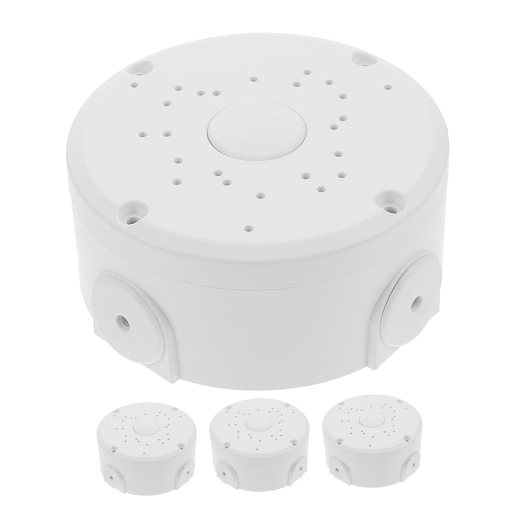 OUNONA 4-Pack Outdoor Electrical Junction Boxes with Ventilation, White Cable Hiding Enclosures for Wiring