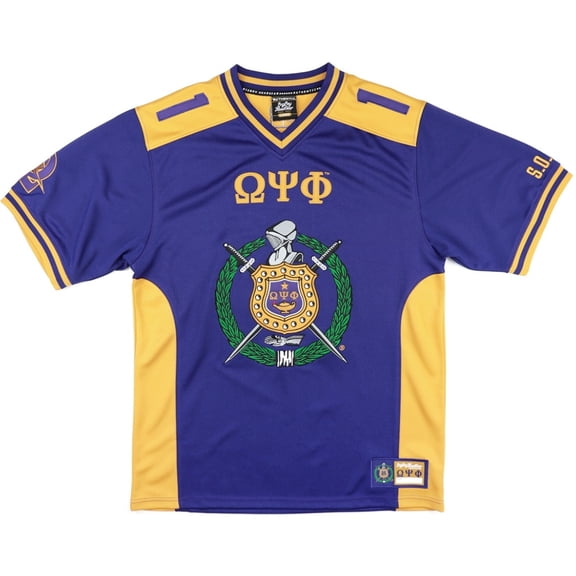 Big Boy Omega Psi Phi Divine 9 S16 Football Jersey [Purple - M]