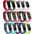 thumbnail image 1 of Fitbit Inspire HR Sport Accessories Watchs, 12 Color Clic Replacement TPU Watch with Stainless, 1 of 5