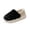 Black, variant on Unisex House Slippers Faux Fur Full Back Closed Toe Indoor Bedroom Shoes with Bubble Texture, Warm Plush Lining Thick Platform Anti-Slip Sole Slip On Home Slippers for Men Women Pink