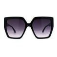 thumbnail image 1 of Womens Oversize Angular Butterfly Plastic Fashion Sunglasses Black Smoke, 1 of 4