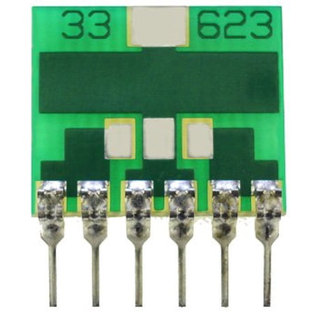 6 Pin SIP Surface Mount Integrated Circuit Adapter (0.5" x 0.6")