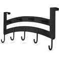 thumbnail image 2 of ACMETOP Over The Door Hooks, Heavy-Duty Door Hanger Hook with 6 Dual Hooks, Sturdy Over The Door Hanger Hook for Hanging Coat, Towel, Bag, Robe, Hat, Aluminum, Brushed Finish (Brown), 2 of 2