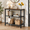 Rustic Brown, variant on 3 Tier Narrow End Table, White Slim Side Table for Small Spaces