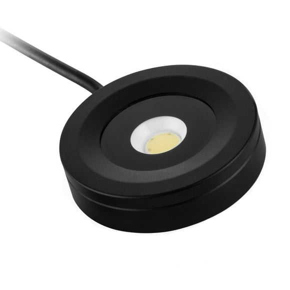 CNBRIGHTER LED Cabinet Light,Bathroom Porch Lights,3W COB Dimmable IP65 Waterproof,Surface Mounted Aluminum Ceiling Spot Lights for Display Showcase,Hallway, Closet,Warm White (Black Frame)