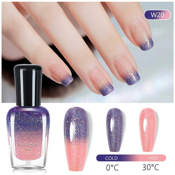 EGNMCR Nail Polish Warm Change Nail Polish 7ml Nail Polishs