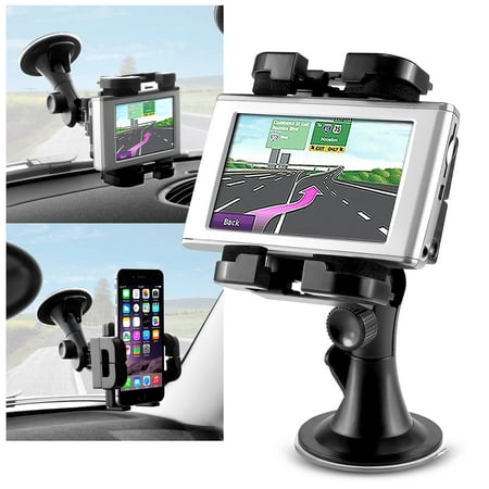 Insten Universal Car GPS Phone Windshield Holder Mount for iPhone 7 6S 6 6+ 7+ Plus 5S SE iPod Touch 6th / Samsung Galaxy Note 5 4 3 S7 S6 S5 S4 S3 Edge On5 J7 Core Prime / LG K7 G5 G4 G Stylo Stylus
