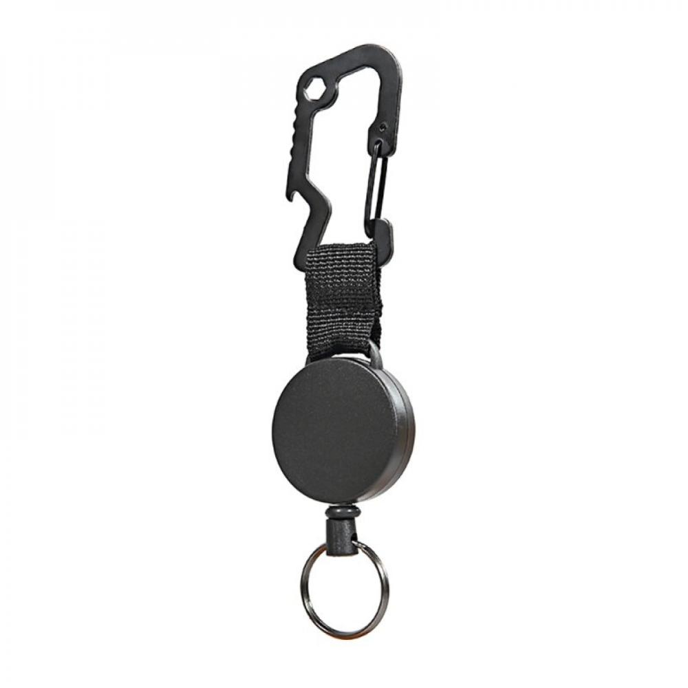 Outdoor Retractable Keychain Pull Key Ring Chain Belt Clip With