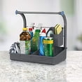 thumbnail image 3 of Polder Under Sink Cleaning Supplies Organizer/Storage Caddy (Gray), 3 of 3