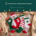 thumbnail image 5 of AURIGATE Clearance! Baby and Toddler Socks 5 Pairs Baby Toddler Kids Christmas Socks Cartoon Christmas Holiday Winter Warm Cotton Socks, 5 of 5
