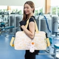 thumbnail image 2 of Women Sport Gym Bag Large Capacity Dry-Wet Separation Duffel with Shoe Compartment for Gym and Weekend Travel, Yellow, 2 of 5
