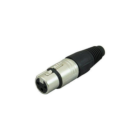 neutrik nc3fx 3-pin xlr female cable connector with nickel housing and silver