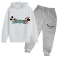 thumbnail image 3 of Traje con capucha para niños de Disney-Minnie Mouse, ropa clásica de anime, conjunto informal para vacaciones, moda para niños y niñas, primavera y otoño, 3 of 5