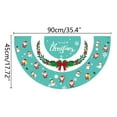 thumbnail image 3 of Shipiny Christmas Decorations Fan Shaped Christmas Garden Flag Christmas Santa Claus Hanging Flag Semicircle Banner, Blue, 3 of 5