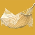 thumbnail image 4 of Hamaca Brasileña Baoblaze de Macramé con flecos 2 personas lona columpio red Cama para dormitorio Patio 7874 x 5906 pulgadas, 4 of 8