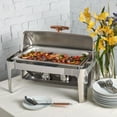 thumbnail image 2 of Celebrations by Denmark Tools for Cooks 5 Piece 9.5 Quart Stainless Steel Chafing Dish Set with Roll Top Lid, 2 of 5