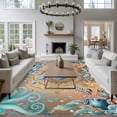 thumbnail image 3 of Summer Ocean Seahorse Large Area Rugs 8x10 ft Nautical Colorful Sea Fish Octopus Coral Starfish Washable Rug Non Slip Indoor Carpet Absorbent Floor Mat for Living Room Bedroom Dining Room, 3 of 9