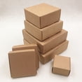 thumbnail image 4 of 50 cajas de embalaje Kraft cuadradas y bonitas de varios tamaños, suministros para recuerdos de bodas, cajas de regalo de chocolate y dulces hechas a mano, 4 of 5