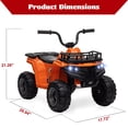 thumbnail image 4 of Telyswee Kids Ride On ATV 12V Battery Powered Electric Vehicle, 4-Wheeler Quad ATV Play Car for Boys Girls, LED Lights, 2 Speeds, Treaded Tires, 4 of 7