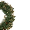 thumbnail image 4 of Northlight Pre-Lit Glittered Yorkshire Pine Artificial Christmas Wreath - 24" - Clear Lights, 4 of 6