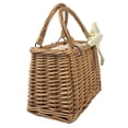 thumbnail image 4 of POINTERTECK Rural Style Hand Basket Hand-woven Flower Holder Decorative Wicker Handbag, 4 of 6