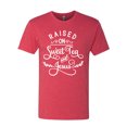 thumbnail image 2 of Wild Bobby Raised on Sweet Tea and Jesus Inspirational/Christian Men Premium Tri Blend Tee, Vintage Red, XX-Large, 2 of 5