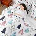 thumbnail image 4 of Homewish Merry Christmas Tree 7pcs Bedding Comforter Set for Teens Boys Girls,Kawaii Xmas Snowflake Queen Bedding Sets Super Cozy,Happy New Year Queen Sheet Sets,Lightweight Room Decor,Reversible, 4 of 8
