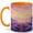 Orange, variant on Lavender Field Sunrise 11oz Ceramic Mug, Purple Floral Landscape Cup