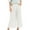 White, variant on Women's Culottes Linen Blend Wide Leg Pants Elastic Waist Casual Palazzo Trousers with Pockets Capris Black, L