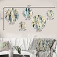 thumbnail image 4 of Designart "Modern Victorian Flourish" Floral Round Wall Art Set Of 5 - Gray Cottage Living Room Wall Metal Art Set, 4 of 6