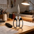 thumbnail image 6 of Jonce 8 Inch Heavy Duty Scissors, Ultra Sharp Serrated Stainless Steel Shears with Protective Cover, for Cutting Cardboard, Fabric, Wire, Packaging, Crafting, Office Workshop Use, White, 6 of 7