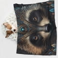 thumbnail image 3 of JUNZAN Waterproof Pet Blanket Dog Blankets, Tribal Style Raccoon Pattern Printing Super Soft Warm,Urine Proof Washable Pet Blanket, 3 of 5