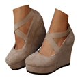 thumbnail image 3 of Casual Slip On Shoes for Women with Stretch Panels Stylish Women's Casual Shoes For Everyday Comfort With On Design And Wedge Heel For All Seasons, 3 of 9