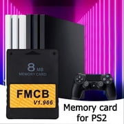 PS 2 Memory Card, Memory Card High Speed for PS2 Console Games Accessories Free McBoot v1.966 Memory Card for PS2 FMCB Extended Card Saver (8MB)