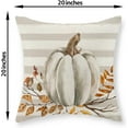 thumbnail image 6 of Fall Pillow Covers 20x20 Set of 2 Pumpkin Leaf Branch and Stripes Fall Decor Pillowcase Linen Autumn Thanksgiving Decorative Outdoor Throw Pillow Covers Farmhouse Cushion Case for Couch Home, 6 of 6